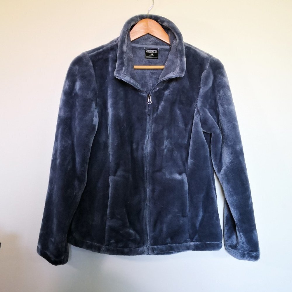 NWOT‎ 32 Degrees Heat Women Soft & Cozy Plush Full Zip Jacket  Blue Size S